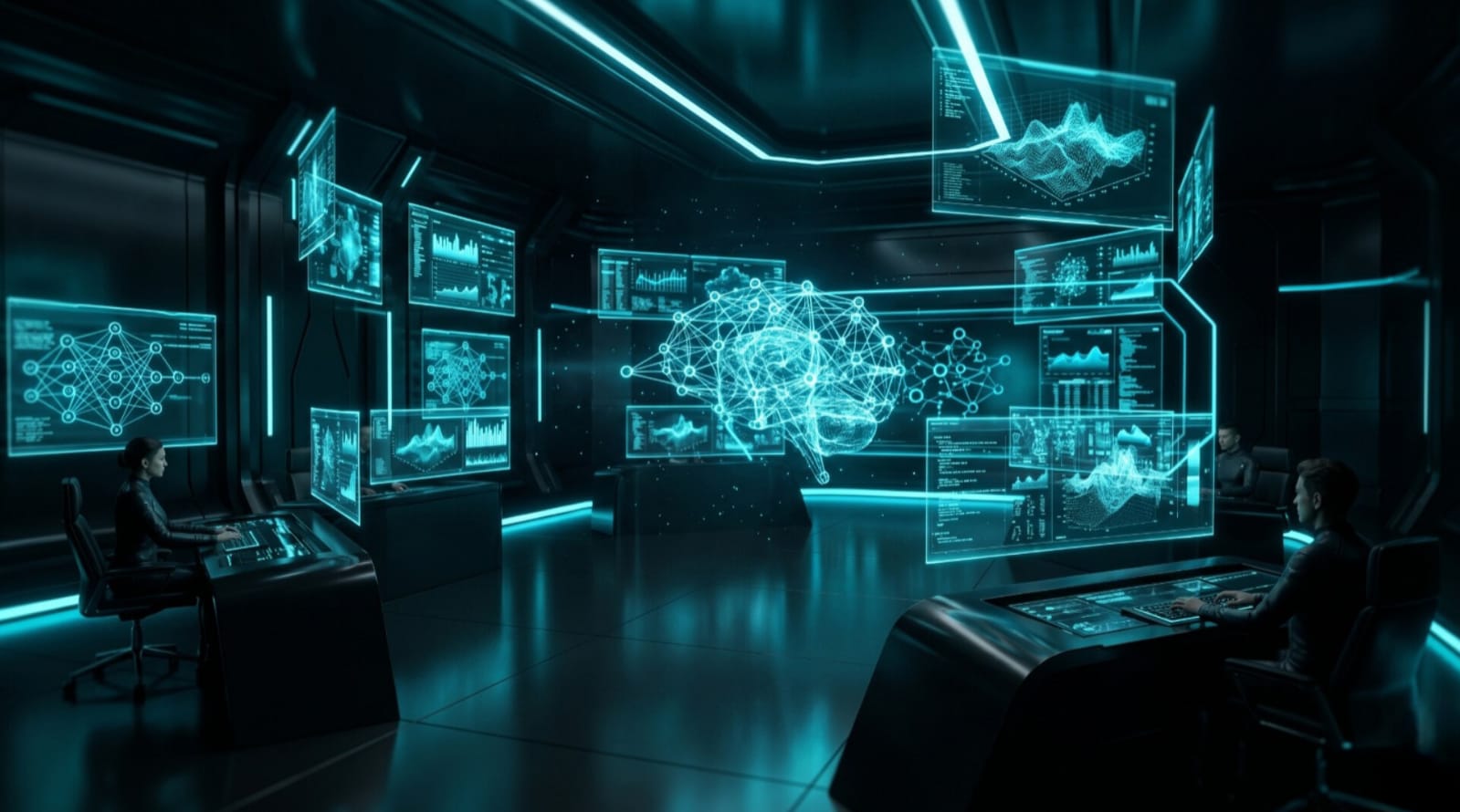 Neural network visualization representing AI technology